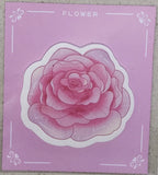 Pink Carnation flower mini sticky note memo pad Carnation