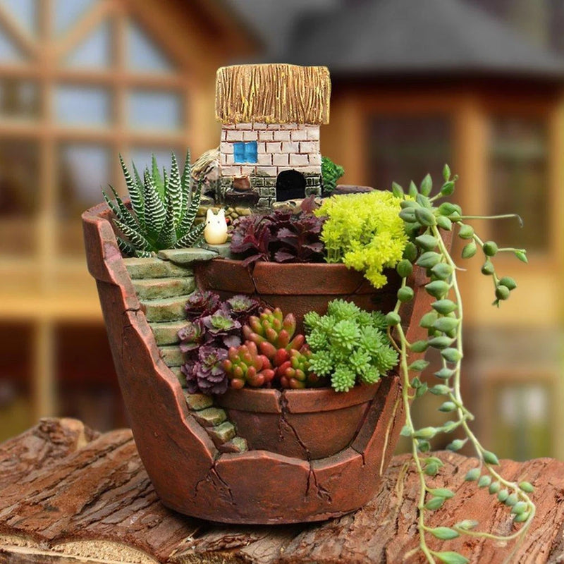 Garden Sky Succulent Plant House Herb Planter Micro Landscape Flower Pots Decor Garden Plants
