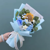 Crochet Sunflowers Bouquet Rose BouquetÐKnitted Eternal Flower Thanksgiving Gift Sunflower