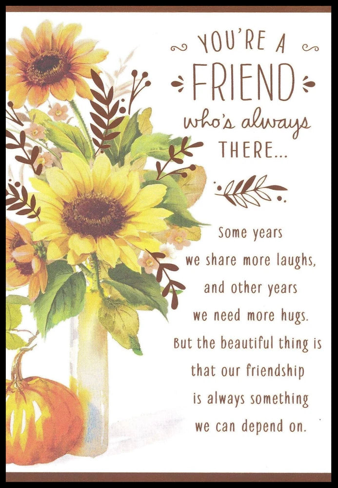 Greeting Card - Flower Sunflower - For Friend - Thanksgiving - 0186 Sunflower