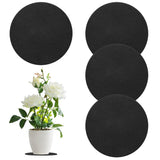 4-Pack Cork Plant Coasters, 7.9 Inch Cork Plant Mats for Garden [Black] Garden Plants