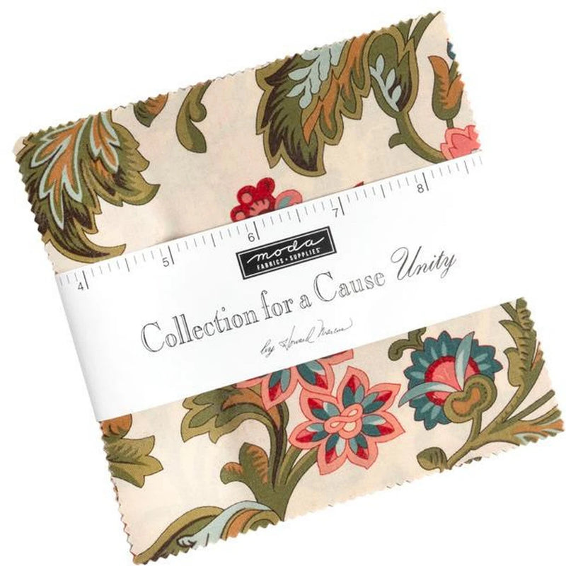 Unity Moda Charm Pack 42 100% Cotton 5" Precut Fabric Squares Flowering Plants