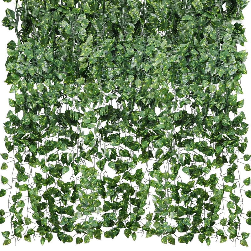 48 Pack 7 Feet Artificial Ivy Garlands, Fake Vines Greenery Hanging Plants Gr... Green Plant