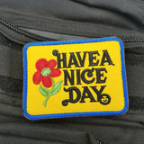 Have a Nice Day Patch 70s Hippie Boho Flower Sunflower Hook Patch Badge Sunflower