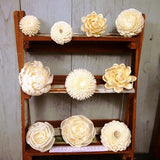 10 Sola Wood Diffuser Flowers with Cotton Rope, Mix of Flowers for Decorate Carnation