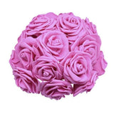 20x Rose Red 7cm Foam Flowers Rose Stems Artificial Wedding Bride Bouquet Bouquet