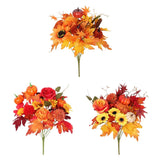 Fall Artificial Flower Bouquet Indoor Party Bridal Office Pumpkin Decorative Sunflower