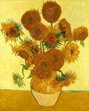 Sunflowers on Gold, 1888 by Van Gogh Vase & Flowers Art Print 9x11.5 Inches Sunflower