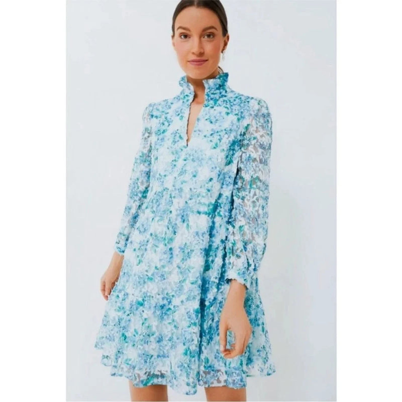 NWT Tuckernuck Water's Edge Hydrangea Palmerston Dress Blue Shift Floral XL Hydrangea