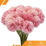 20 x Artificial Flower Heads Silk Chrysanthemum Hydrangea Dark Pink Faux Hydrangea