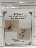 Cross-Stitch Pattern State Bird & Flower Of Kansas Westerm Meadowlark/Sunflower Sunflower
