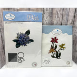 Elizabeth Craft SUSANS GARDEN Hydrangea Garden Notes Lily 2 Flowers Dies Hydrangea
