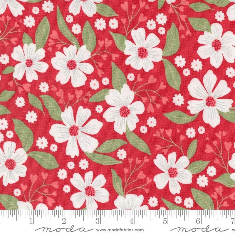 Love in Blooms Floral 44" fabric by Moda, 5220 12, Love Blooms, cotton Flowering Plants