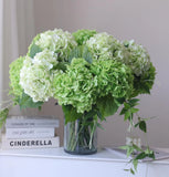 4PCS Long Stem Big Size Flowers Artificial Silk Hydrangea Lifelike Flowers Re... Hydrangea