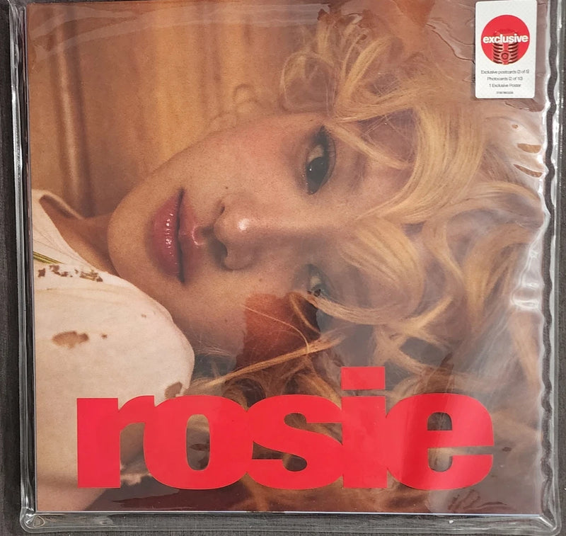 ROSIE K-Pop CD with photo cards, sealed cover with blonde portrait and red 'rosie' text