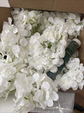 Auihiay Artifical Flowers  104 Pieces Ivory Hydrangea Blossoms With Stems Silk Hydrangea