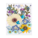 50 Pcs Dried Pressed Flower Leaves Bulk for Resin, Yellow Blue White Dried Flower