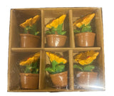 Cute Mini 1Ó Decorative Plants Pack Of 6 Novelties New Green Plant