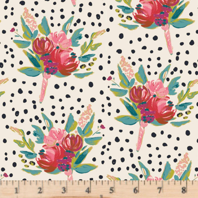 Bloomsbury West End Gathers 54720  100% Cotton Fabric half yd cont cuts Flowering Plants