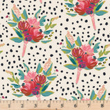 Bloomsbury West End Gathers 54720  100% Cotton Fabric half yd cont cuts Flowering Plants