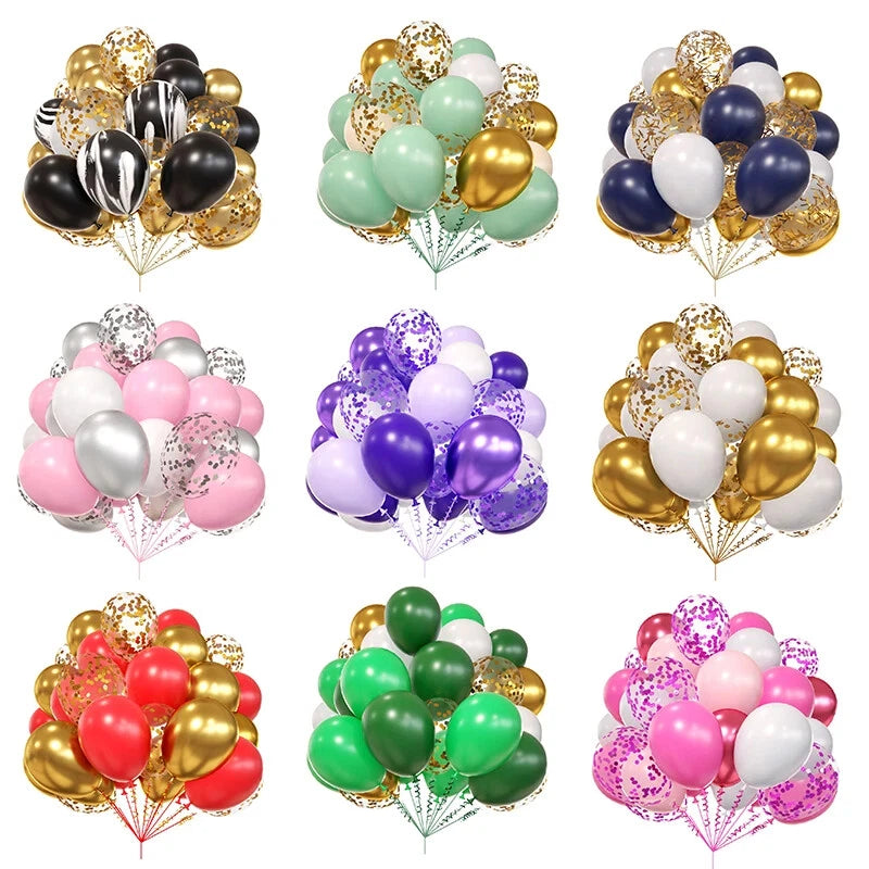 50 X PLAIN Latex Balloons Air/Helium Wedding Party Ballon Baloons Birthday UK Roses