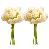 9 Bunches 27 Pcs Yellow Ranunculus Artificial Flowers, Faux Silk Mini Wedding... Ranunculus
