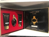 Lady Gaga Fame Black Fluid  3pc set 50ml EDP,75ml  gel  75ml body lotion women EDP