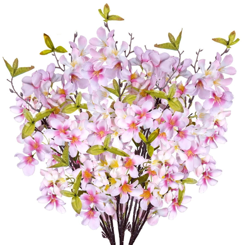 Apple Blossom Artificial Tree Branches Silk Flowers 33Ó Long Stems Bulk 3pcs Flowering Plants