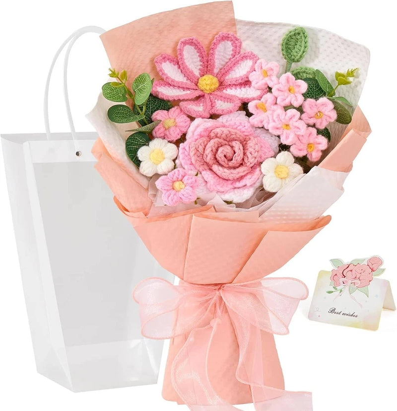 Pink Handmade Bouquet of Flowers for Lover Anniversary Birthday Party Sunflower