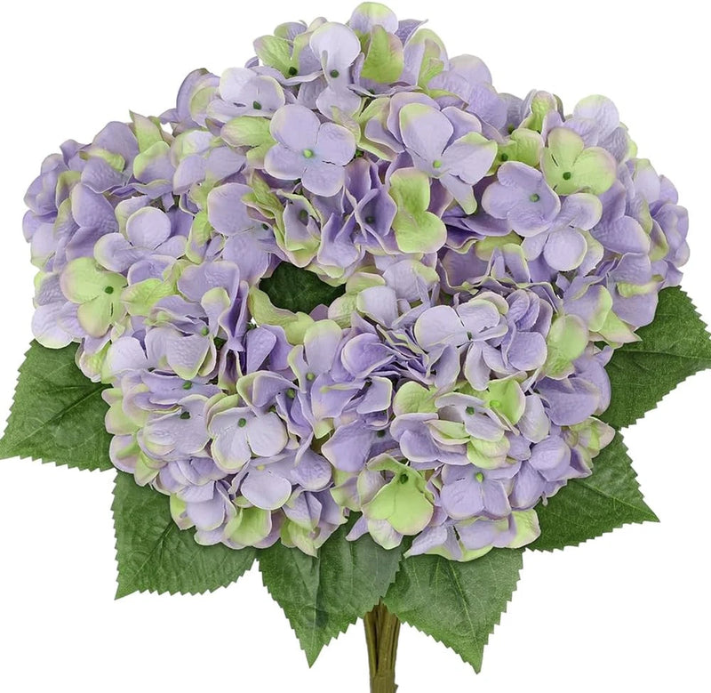 Green Purple Hydrangea Artificial Flowers Large Artificial Hydrangeas Silk Flowe Hydrangea