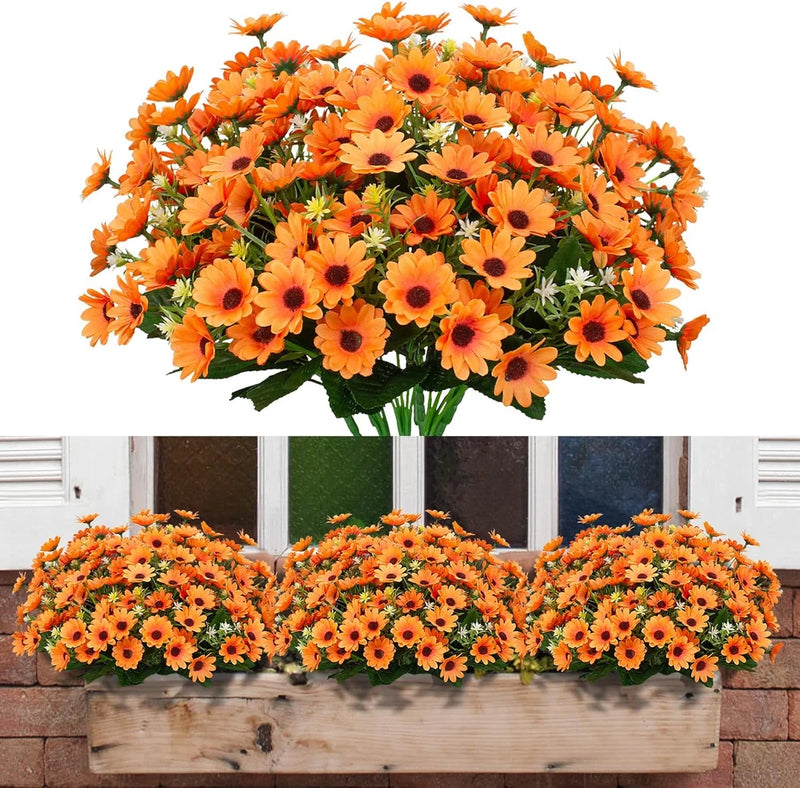 8 Bundles Sunflowers Artificial Flowers No Fade Fall Plants Fake Mums Flowers Ou Sunflower
