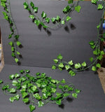 86" Artificial Hanging Garland Ivy Leaves Plants Vines 2 Strands Green Plant