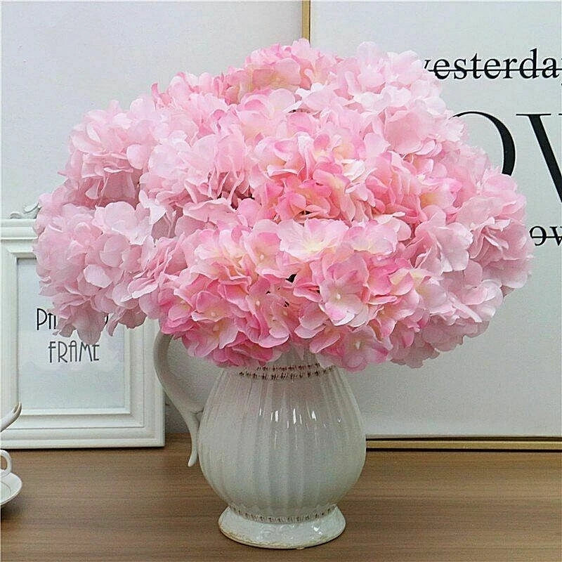 Large 6 Heads Artificial Flower Bunch Silk Hydrangea Wedding Bouquet Gift Decor Hydrangea