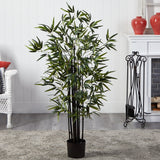 4Õ Artificial Black Bamboo Tree w/588 Lvs UV (Indoor/Outdoor). Retail $114 Green Plant
