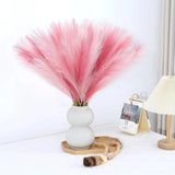 60 Pcs Pampas Grass Decor 21.7 Inch Faux Pink Pampas Grass Bulk Artificial Dr Pampas Grass