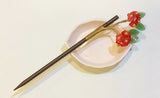 1 pc of Hydrangea Flower Design HairStick Hair Pick Crafted with Czech Beads Hydrangea