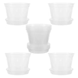 9 Pcs Clear Nursery Pots for Plants Plastic Flower Butterfly Orchid Garden Plants