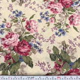 Vintage and Vogue by RJR Fabrics Florals on Cream Cotton by the HALF YARD Flowering Plants