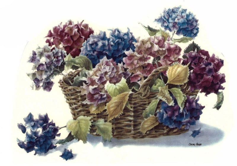 Hydrangea Flower Basket Overglaze Waterslide Ceramic Decals Hydrangea