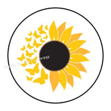SUNFLOWER BUTTERFLY PETALS ENVELOPE SEALS LABELS STICKERS PARTY FAVORS Sunflower