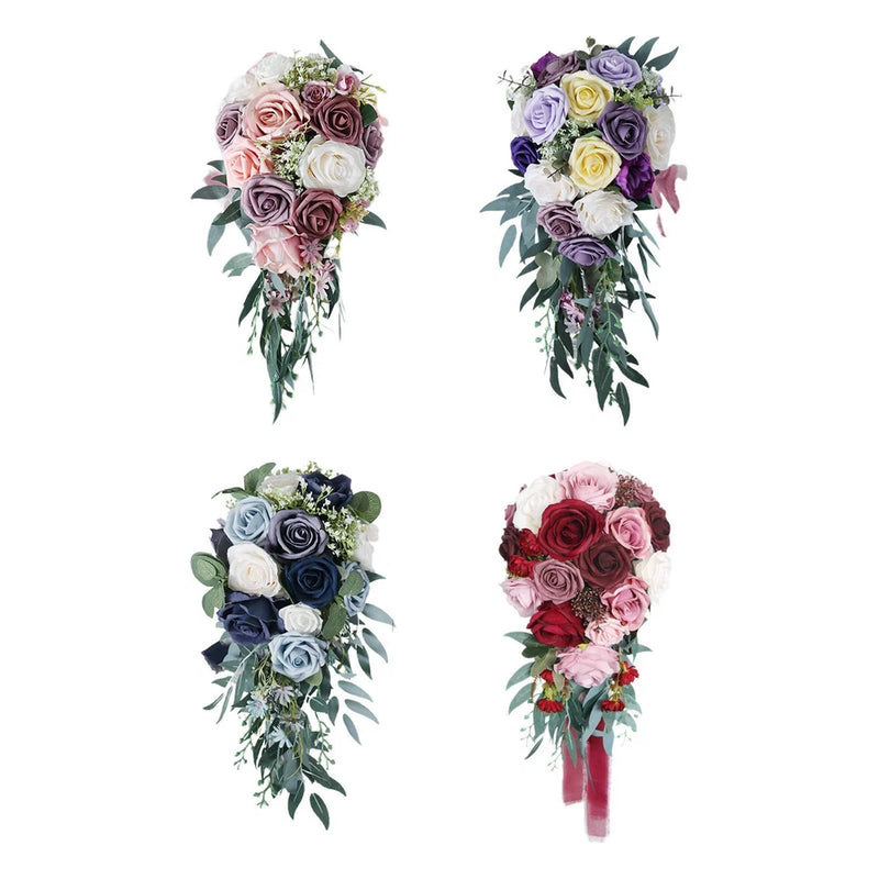 Wedding Bridal Bouquet Anniversary Church Rose Flowers Bunch Decorations Bouquet