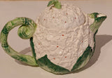 Fitz and Floyd " OCI White Hydrangea Flower Porcelain Tea Pot 38Oz 1990 Hydrangea