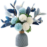 Artificial Flowers with Vase Faux Hydrangea Flower Arrangements for Home Blue Hydrangea