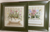 Framed Painting C Winterle Olson Hydrangea Flower Planter & Claw Tub 12x12 Green Hydrangea
