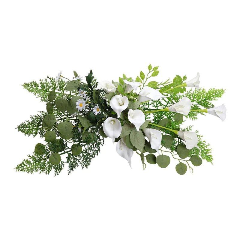 Wedding Arch Flowers Faux Calla Lily Table Centerpiece Greenery Leaves for Yarn Green Plant