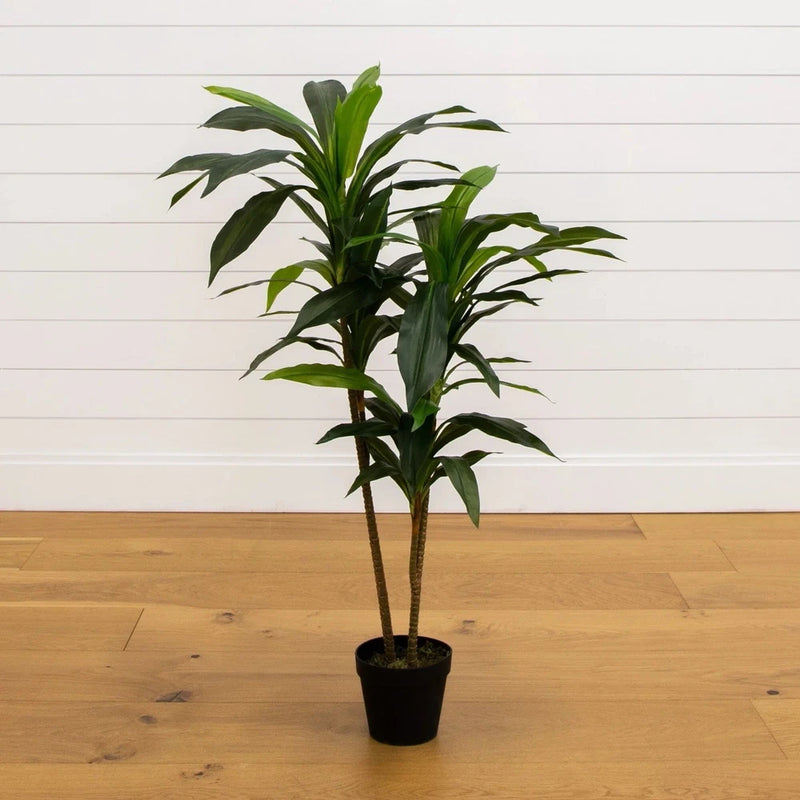 4Õ Dracaena Artifical Plant w/75 Lvs Home Decor (Real Touch). Retail $89 Green Plant