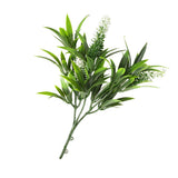 Faux Bush Plant Fake Flower Green White Artificial Greenery Home Wedding Decor Green Plant