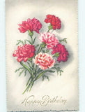 Pre-Linen foreign BEAUTIFUL PINK AND RED CARNATION FLOWERS : clearance HL8059 Carnation