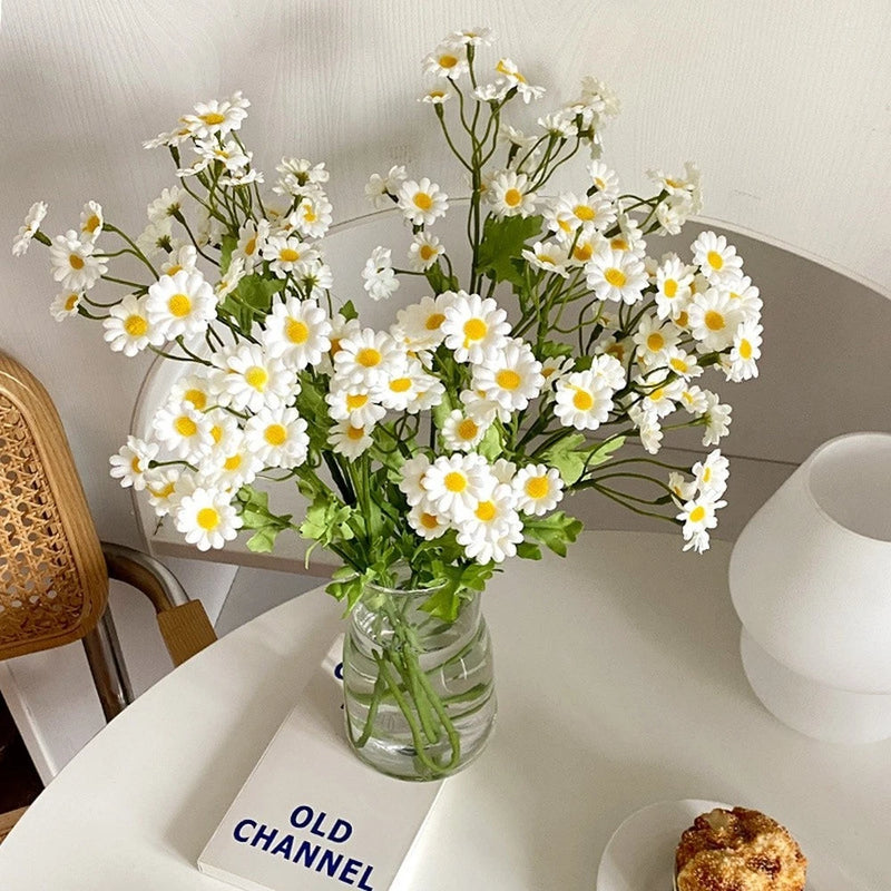 Chamomile Silk Daisies 30PCS for Mantel Table Shelf Wedding Photo Shoot Daisies