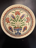 Iznik Design Ceramic Plate - Tulip and Carnation 8.75Ó Carnation